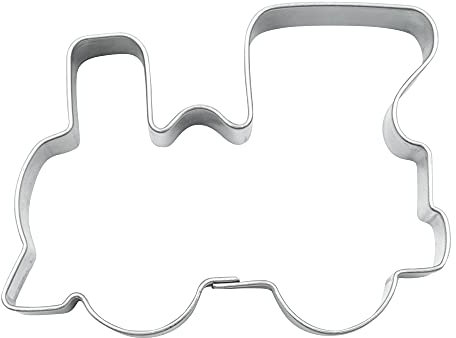BekkiB - Ausstecher Lokomotive - ca. 5,9 x 4,3 cm - Spülmaschinengeeignete Zug-Ausstechform aus Edelstahl - Zum Backen von Plätzchen - 7672