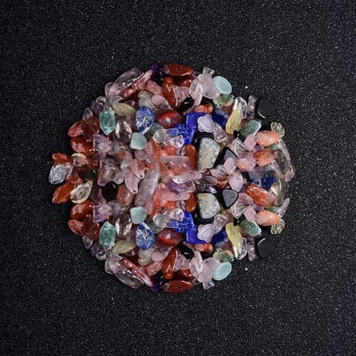 Anevous 100g Dekogranulat Dekosteine, 5-7mm Kristallsteine, Kleine Halbedelsteine, Ziersteine Steine für Handwerk Aquarium Blumentopf Landschaftsbau Vase Füller Dekoration,Bunt