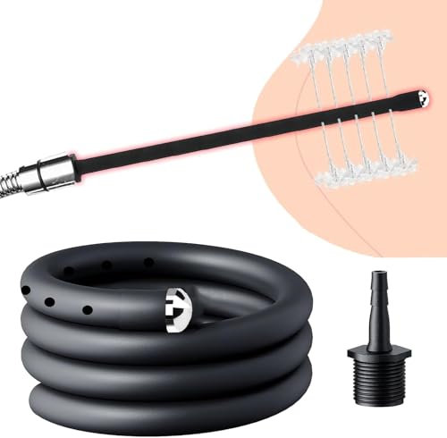 Sadodo Silicone Anal Douche,Enema Colon Cleansing Anal Irrigation,Long Shower Enema Tube,Douche Long Tubes Enema Colonic Irrigation, for Women Men (Long 50CM)