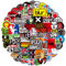 EDLMKM 100Pcs Rock Music Band Stickers, Stickers for Adults, Vinyl Band Sticker for Adults, Guitar and Rock Music Sticker, for Water Bottles Laptop Bicycle Skateboard Luggage