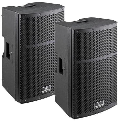 Pair of 12 Powered Speakers with 500 Watt Internal Amplifier