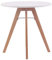 Mesa Auxiliar Viktor I Mesa de Centro Redonda I Mesita de Café con Tablero MDF I Mesa Redonda Moderna I Mesa Auxiliar Blanca I, Tamaño:75 cm