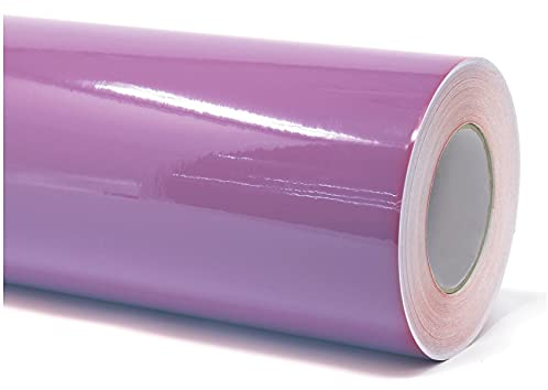 Finest Folia (7€/m² Plotterfolie Möbelfolie glänzend Glanz Klebefolie Küchenfolie Selbstklebende PVC Folie 63cm Medienbreite (042 Flieder, 5 Meter)