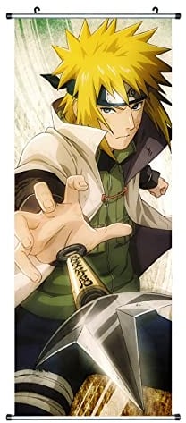 CosplayStudio Großes Naruto Rollbild/Kakemono aus Stoff | Poster 100x40cm | Motiv: Minato Namikaze
