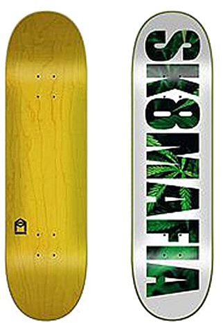 Sk8Mafia Leaves 20,3 x 81,3 cm Deck-Skateboard, für Erwachsene, Unisex, Mehrfarbig, 21,2 x 81,3 cm