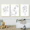 HMXQLW Abstrakter Strichzeichnung Minimalist Bilder Leinwandbilder Modern Schwarz Weiß Abstrakter Poster für Wohnzimmer Schlafzimmer Deko Kunst Malerei Kein Rahmen 3er Set (Liebespaar,40X60CM)