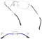Soarea Ultraleichtem Randlose Lesebrille aus Titan Rechteckige Anti-Blaulicht-Linse Ultradünne Brille mit Metallrahmen für Damen und Herren (Silberrahmen, 200, diopters)