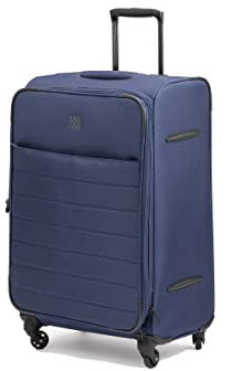 Biba Reisekoffer mit Rollen Unisex aus Polyester, Mittel Koffer mit Trolley Travel Lila G LG24, Griffwagen, Reißverschluss, Polyester, Farbe Marineblau