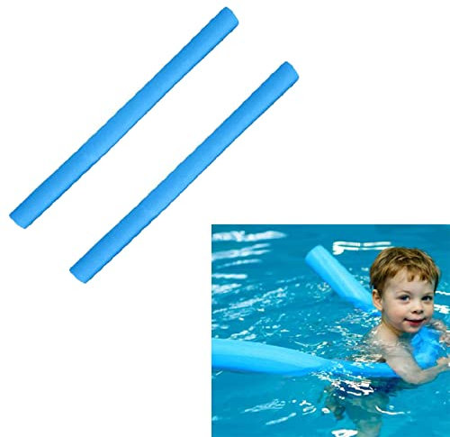 GIMOCOOL Frite Piscine Mousse Enfant, 150x6cm Bâtons De Flotteur De Piscine, Frites en Mousse Souple, Tube Mousse, Bâtons De Flotteur EPE, Nouilles De Natation en Mousse Colorées Bleu 2 pièces