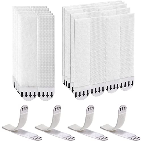 Sinnsally Large Picture Hanging Strips Heavy Duty,20-Pairs(40 Strips) Sticky Picture Hangers for Walls Hanging Without Nail,Damage Free No Nails Refill Adhesive Poster Frame Mounting,White