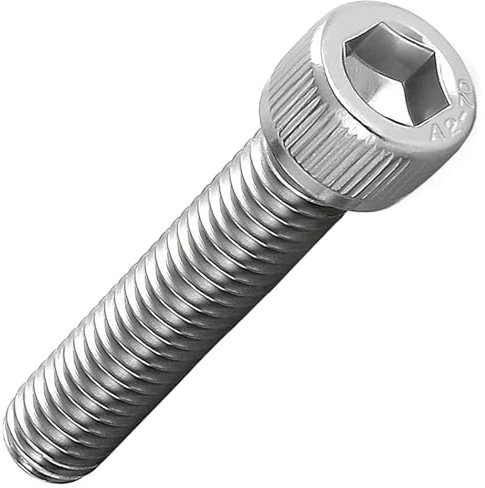 AMLOOPH M6 Screws, M6 X 100mm Allen Socket Head Cap Screws/Bolts - 6mm Diameter Fully Threaded M6 Bolts 100mm A2 Stainless Steel Long Hex Socket Bolt Coarse (Pack Of 10)