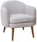 SVITA Johan Sessel Loungesessel Polstersessel Gummiholzbeine Armlehnen gepolstert modern skandinavisch Wohnzimmer Wintergarten Hellgrau