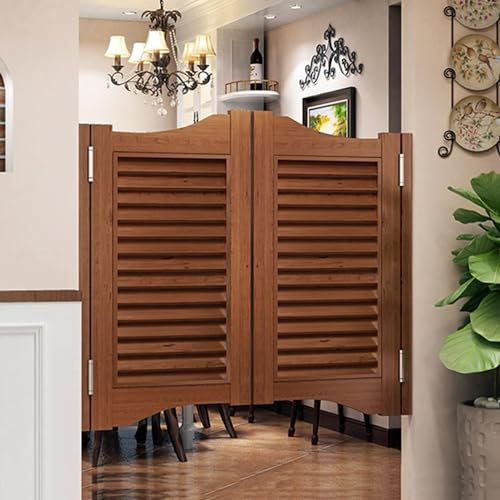 BAOLIQ Café-Türen, Saloon-Tür im Swing-Stil, Cowboy-Lamellentüren, Butler-Tür mit halber Taille for Wohnzimmer/Wäsche/Flur (Size : W95xH90cm(37 3/8 x35 3/8))