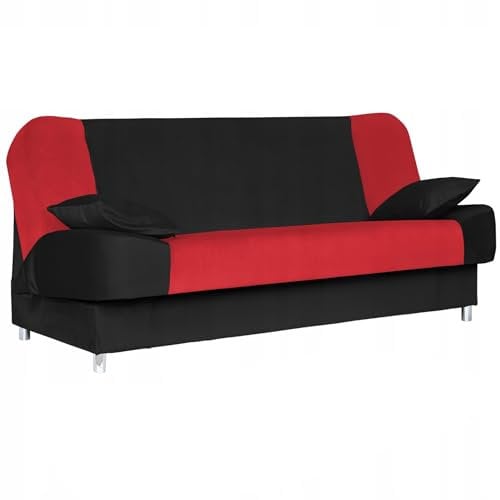 Family Meble Couch, Modell Sara Duo, Sofa mit Schlaffunktion, Schlafcouch, Schlafsofa mit Bettkasten, Lounge Sofa, Bequem zum Entspannen, Elegantes Design, Für Wohnzimmer, Schlafzimmer, R 31/13