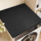Crevyteg Washer and Dryer Top Protector Mat, Washing Machine Countertop Silicone Protective Mat, Waterproof Anti-Slip Washable for Home Washer Dryer Laundry Kitchen - black 50X60cm