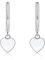 Glintara Creolen Silber Ohrringe Hängend, 925 Sterling Silber Herz Ohrhänger für Damen Mädchen, Klassisch Hängeohrringe mit Herz Anhänger, Hypoallergen Ohrschmuck Geschenke für Geburtstag Valentinstag