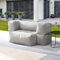 Home Deluxe Outdoor Sitzsack Heaven - Hellgrau - 76 x 152 x 100 cm | Gartensofa, Outdoor Lounge, Sitz-Garnitur, Couch