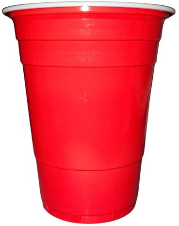 CWA Store Sturdy 16oz Red Plastic Cups (50pcs) - Disposable Drinking Cups - BPA Free - Ideal for Any Event. (1)