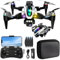 Trendi 4K Camera Drone – Foldable Quadcopter with Dual HD Cameras, Obstacle Avoidance, Brushless Motor, Altitude Hold, 360° Flip, Headless Mode, Gesture Control & Carrying Case | 2 Batteries (White)
