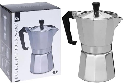 Tool & Tree Espressokocher 330ml für 6 Tassen – Klassische Mokkakanne aus Aluminium – Für Espresso, Mokka & starken Kaffee – Kompakt, robust & leicht zu reinigen – Ideal für echte Kaffee-Liebhaber