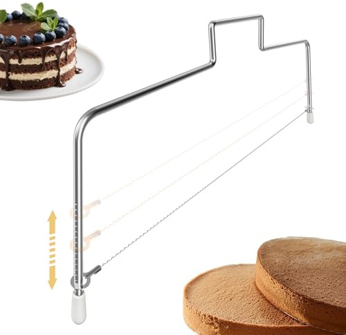 Nevoluxer Moule Layer Cake, Coupe Gateau Fil - Ensemble d'Outils Professionnels pour la Préparation et la Découpe des Gâteaux, Idéal pour Les Pâtissiers et Les Amateurs de Cuisine