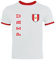 Wappen Fußball WM Fanshirt Gruppen Herren Männer Ringer Trikot T-Shirt Fan Trikot Peru, Größe: S,White/Red
