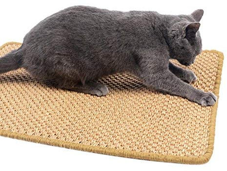 Ausomely Sisalteppich Naturfaser Ideal Kratzmatte für Katzen | schadstofffrei & widerstandsfähig | Sisal Kratzteppich in Vielen Farben und Größen
