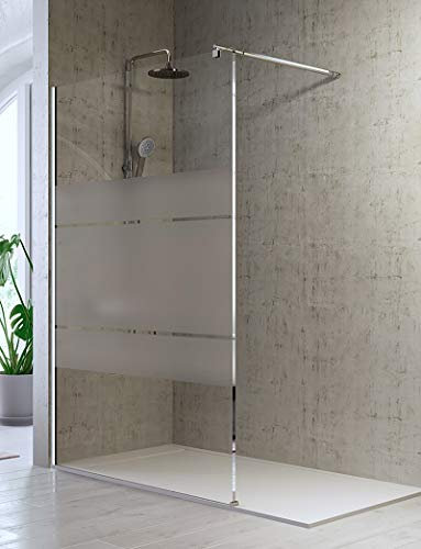Mampara de Ducha Frontal de 1 cristal fijo - Cristal de Seguridad de 8 mm - Modelo Fresh (110 cm)