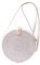 Ulisty Femmes Rond Fait Main Sac en rotin Cercle Tissés à la Main Sac de Paille Panier Sac de Plage d'été Sac d'épaule Sac bandoulière Blanc