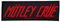 Birsppy Motley Crue Logo Aufnäher Patch Gewebt & Lizenziert !!