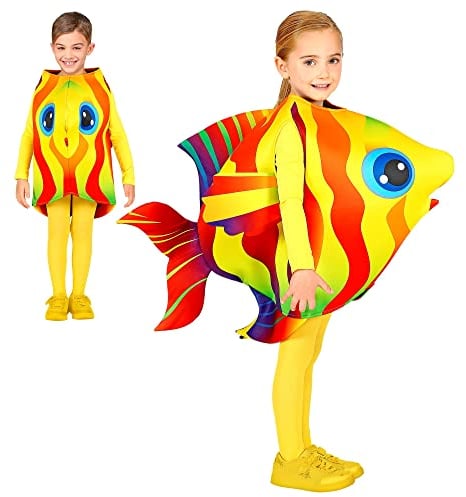 W WIDMANN MILANO Party Fashion - Costume da bambino pesce tropicale, tuta, costumi di carnevale bambini, pesce, mondo sottomarino