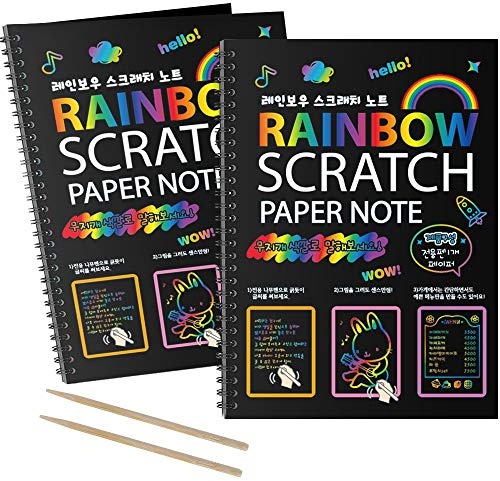 I&Art Scratch Art Books for Kids Scratch Art Paper Rainbow Scratch Art for Best Gifts