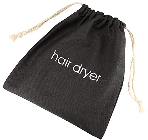 ERKXD Hair Dryer Bags Drawstring Bag Container Hairdryer Bag for Travel Bathroom 30 x 34cm (Grey)