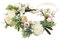 Verstellbares Blumen-Haarband mit Blumengirlande, Krone, Halo, Kopfschmuck, Boho, mit Band, Hochzeit, Festival, Party (20 weiß) …