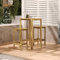 Gecheer 3-TLG. Gartenbar Set Bartisch Barhocker Gartenmöbel Gartentheke Barstuhl Kiefernholz Imprägniert