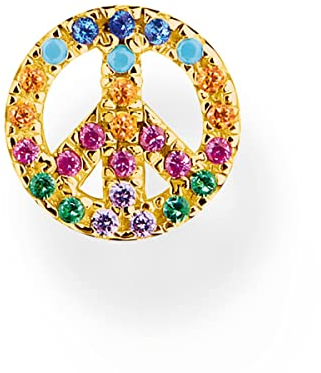 Thomas Sabo Einzel Ohrstecker Peace gold vergoldetes Silber H2218-488-7