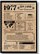 EQUIK PRODUCTS Geburtstagskarte 1977 | Geburtstagsgeschenk für Männer und Frauen | Geburtsjahr 1977 | Vintage Poster | Dekoration und Geschenkidee | Zurück in 1977