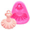 Molde de Pasta de Azúcar Vestido de Ballet Molde de Silicona Barbie Princesa Vestido Pastel Molde de decoración de Chocolate Herramienta de Horneado DIY