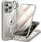 Miracase Magnetic Case for iPhone 15 Pro Max Case 6.7-Inch, Full Body Bumper Case Compatible with MagSafe and Built-in 9H Tempered Glass Screen Protector + Camera Lens Protector (Grey Titanium)