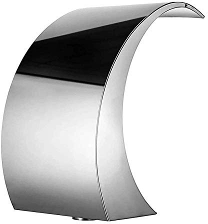 Fontaine de piscine rectangulaire en acier inoxydable pour piscine au sol, cascades extérieures, 400 x 200 mm