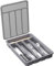 Lifewit Besteckkasten für Schubladen mit Deckel, 23,5 x 32,3 cm Küchenutensilien Besteckeinsatz, 5 Fächern Kunststoff Schmale Schubladen Organizer Küche Besteckkorb für Backen/Messer/Gabel, Grau