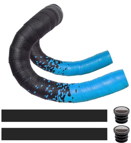 MOCNT Nastro per Manubrio Bicicletta PU Nastro Manubrio per Bici Adesivo Cycling Nastro Manubrio da Corsa Antiscivolo Assorbente Urti Ciclismo Nastri Sfumato Blu