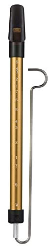 Pawnath 1 toboggan en métal, sifflet, échelle, flûte coulissante avec barre coulissante en acier, instrument de musique, jouet, flûte en métal facile à utiliser pour enfant (doré)