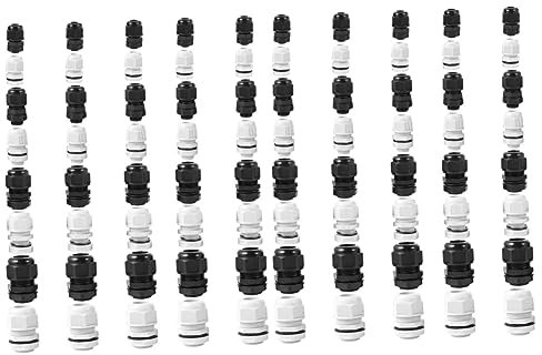 DOITOOL 2 Sätze Kabel Verbinder Weiße Kabeltülle Anstieg Marinequalität Elektrische Trennwand Auto Quad Kabelschutz Kabelauslass Stoßverbinder Drahtschutz Schnur Drüse Plastik 40 Stück * 2