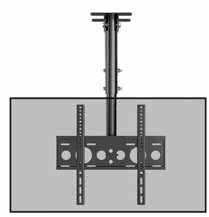 GHHVFEC Ceiling TV Stand - Tv Wall Mount,360° Rotation TV Lift,Roof Hanging Drop Down TV Lift, Height Adjustment TV Lift Mount,30° Tilt Adjustable TV Hanger,Easy to Install,500,1000mm