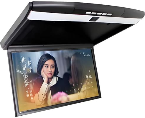 Reproductor Multimedia Techo Coche 17.3,Multimedia Center Techo Coche,Pantalla Capacitiva Táctil,Mp5/Mp4/DVD/Vcd/Xvid/Divx/Mkv,Puerto USB 3.0,Slot TF, FM Transmisor (Beige) Black
