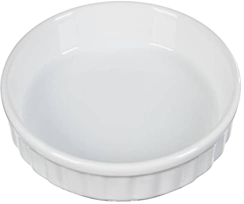 Ramequin pour crème brulé en terre cuite - blanc - diamètre 12cm hauteur 3.5cm