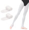 Bezioner 2 Paar Kinder Ballett Strumpfhose Tanzstrumpfhose mit Fuß für Kinder und Damen,Weiß 2 Paare,L
