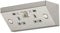 Knightsbridge SKR009A 13A 2G Switched Socket with Dual USB Charger, Stainless Steel, 77.0 mm*212.0 mm*77.0 mm