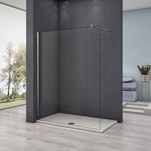 AICA paroi de douche 160x200cm en 8mm verre anticalcaire paroi latérale douche italienne
